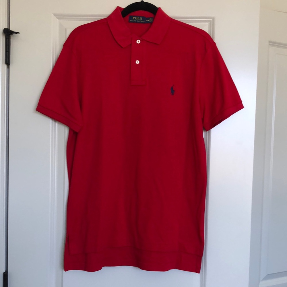 Men’s Polo by Ralph Lauren red shirt sleeve shirt, medium